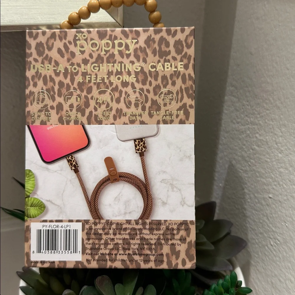 Leopard Print USB-A to Lightning Cable
